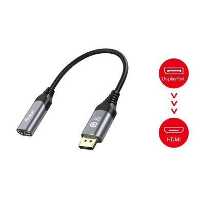 5. Equip 133446 0,15 m DisplayPort HDMI-Kabeladapter Schwarz, Grau