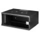 10. 19" 4HE Wand-Netzwerkschrank, SOHO PRO 240 x 540 x 400 mm, Glastür, schwarz, unmontiert, 60 kg