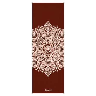 10. Gaiam Yogamatte „Sundial Flower“, intensiv rostfarben, 5 mm, 65733