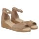 4. Filippo DS7635 Damen-Keilsandalen aus taupefarbenem Leder