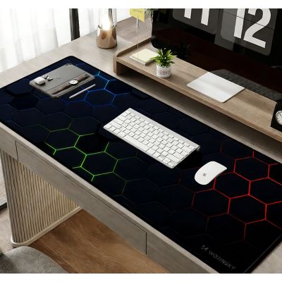 5. Wozinsky WPD-B800 Gaming-Schreibtischunterlage 800x300mm, wasserfest, mit Muster – Schwarz