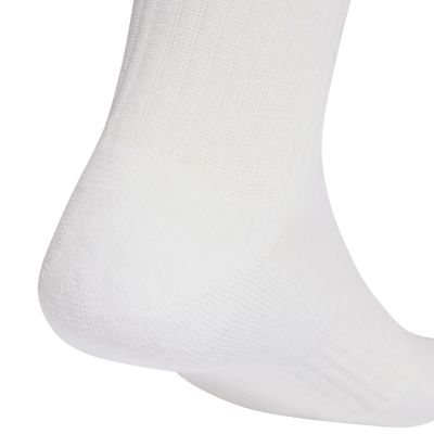 8. Adidas 3-Streifen Essentials Gepolsterte Crew-Socken 6er-Pack Weiß KE5493