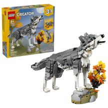 LEGO Creator 3-in-1 31393 – Waldtiere: Grauer Wolf
