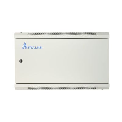 3. Extralink 6U 600x600 ASP Grauer Wandschrank, Tür aus massivem Blech