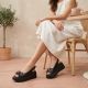 7. Schwarze Keilsandalen aus Leder für Damen, Filippo DS7577