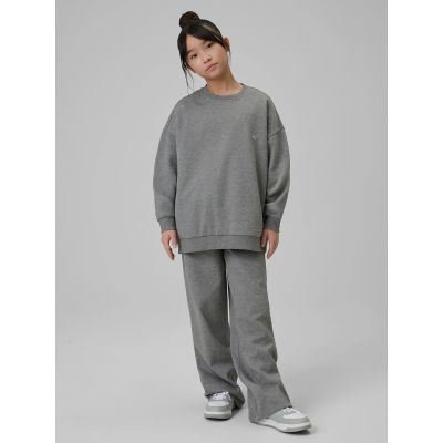 3. Lockerer Mädchen-Sweatshirt ohne Kapuze, Größe 4F 4FJRSS26TSWSF2624-25M