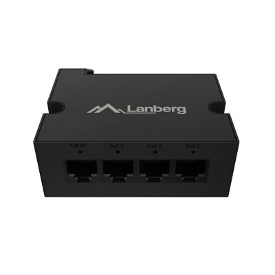 11. LANBERG Switch PoE-Extender 1x Eingang 3x Ausgang 1GB Ethernet DIN-Schiene 90W