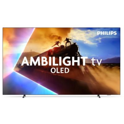 8. Philips OLED 4K Ambilight 55OLED770/12 55" Smart TV mit TITAN UHD-Betriebssystem, Grau