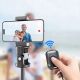 4. Tech-Protect L03S Bluetooth-Selfie-Stick mit Fernbedienung, Stativ bis 148 cm und 180 Kopf – Schwarz