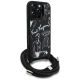 3. Karl Lagerfeld Crossbody-Hülle mit genarbtem Muster und Logo für iPhone 16 Pro Max – Schwarz