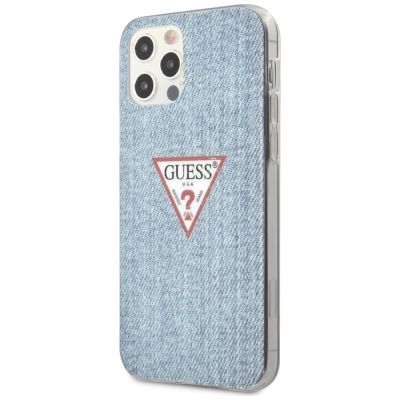 2. Guess GUHCP12LPCUJULLB iPhone 12 Pro Max 6.7" Blau/Hellblau Hardcase Jeans Collection