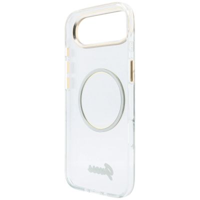8. Guess IML Script Metal MagSafe Hülle für iPhone Air – Transparent