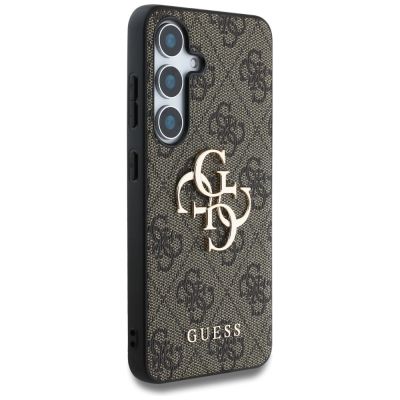 4. Guess Big 4G Logo Classic Logo Hülle für Samsung Galaxy S25 Braun
