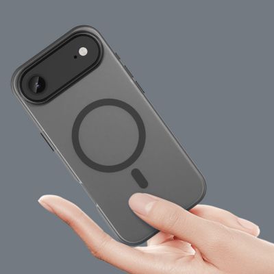 5. Magnetische Schleifhülle für iPhone 17 Air, kompatibel mit MagSafe, Mattschwarz