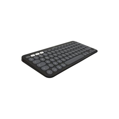 Logitech 920-012244 Tastatur und Maus inklusive, universell, kabellos per Funk (RF) + Bluetooth, QWERTY-Tastatur (American International), Graphit