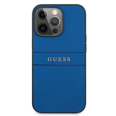 3. Guess Saffiano Strap Case für iPhone 13 Pro Max 6,7" - Blau