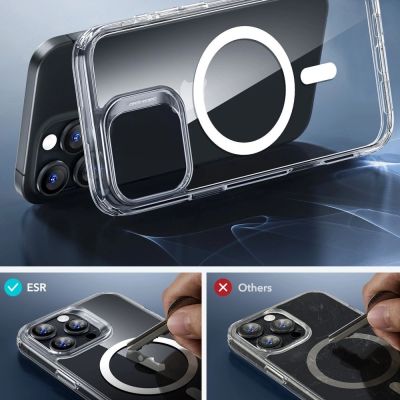 5. ESR Classic Hybrid Halolock MagSafe Hülle + gehärtetes Glas für iPhone 16 Pro Max – transparent
