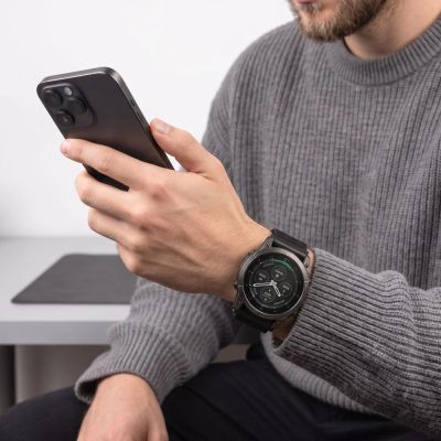 4. Tech-Protect Nylon Classic Armband für Garmin Fenix ​​5X / 5X Plus / 6X / 6X Pro / 7X / 8 / 8 Pro / 9 / 9 Pro (47 mm) - Schwarz
