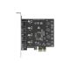 DeLOCK PCI Express x1 Karte auf 4 x externe USB Typ-A Buchse SuperSpeed USB (USB 3.2 Gen 1)