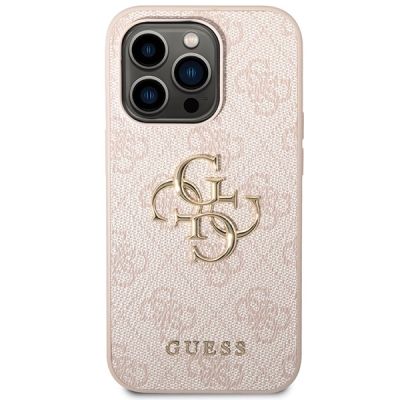 3. Guess 4G Big Metal Logo Hülle für iPhone 15 Pro – Rosa