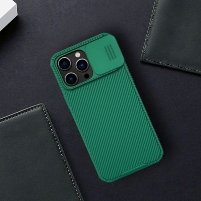18. Nillkin CamShield Pro Hülle iPhone 14 Pro Max Gepanzerte Abdeckung Kameraschutz Blau