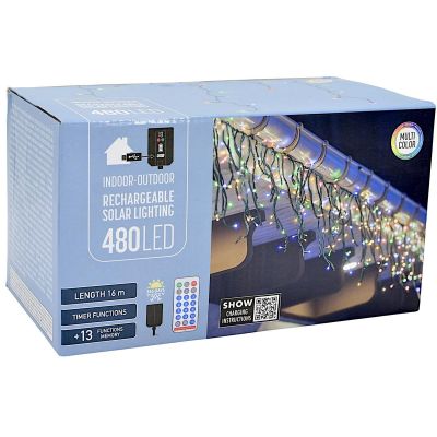 6. SOLAR-LICHTERKETTE MIT 480 LED, 13 FUNKTIONEN, USB, MULTICOLOR