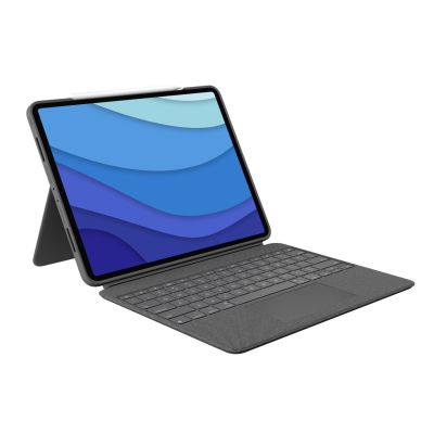 2. Logitech Combo Touch QWERTZ Deutscher Smart Connector Grau