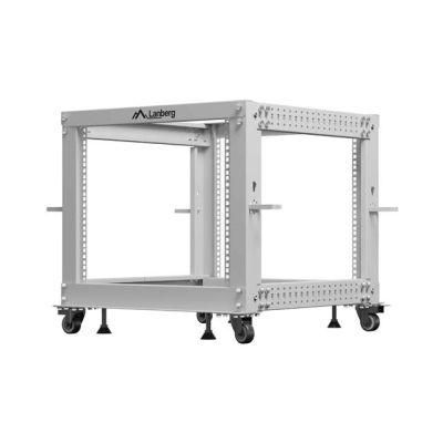 11. Open Rack 19" 9U 600x600-1100 verstellbar grau Lanberg