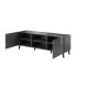 6. ABETO TV-Schrank 150x42x52 Graphit/Glanzgraphit