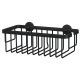TESA MOON BLACK Duschkorb aus Aluminium zur Wandmontage