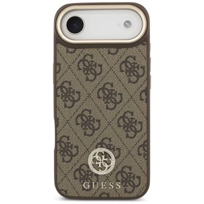 3. Guess 4G Strass Logo MagSafe Case für iPhone Air - Braun