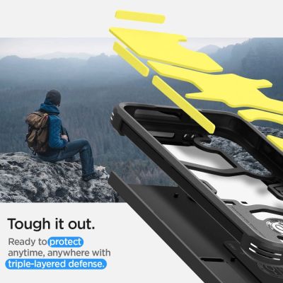 9. Spigen Tough Armor Hülle für Samsung Galaxy S24 – Schwarz