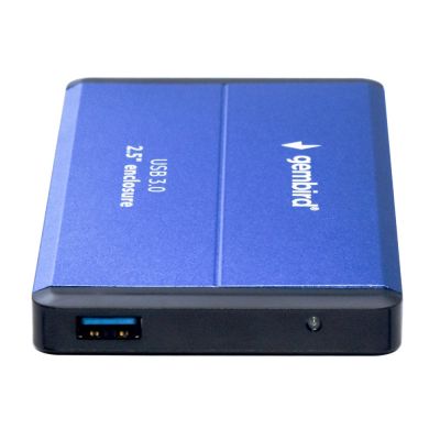5. GEMBIRD HDD/SSD-Gehäuse, USB 3.0, 2,5" SATA, Aluminium, Blau