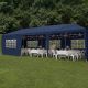 5. PE Garten-Cateringzelt-Pavillon 9x3M + 8 Wände Marineblau