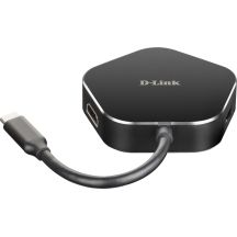 D-Link DUB-M420 Kabelgebundene Thunderbolt 3 Dockingstation, Aluminium, Schwarz