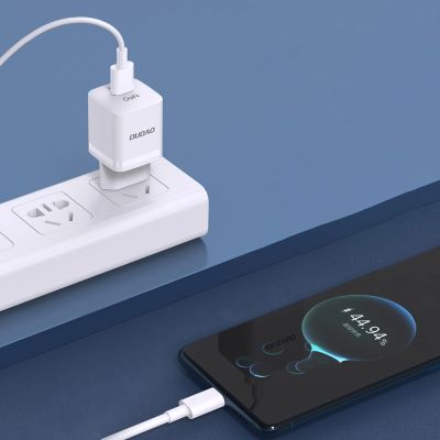 3. Wandladegerät GaN 33W PPS USB C/USB Dudao A13Pro - weiß