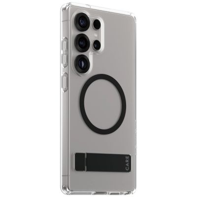 2. CARE by PanzerGlass Feature Black Kickstand & QI Case für Samsung Galaxy S25 Ultra – Transparent