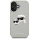 3. Karl Lagerfeld HC 3D Rubber Double Heads iPhone 16 Hülle - Beige
