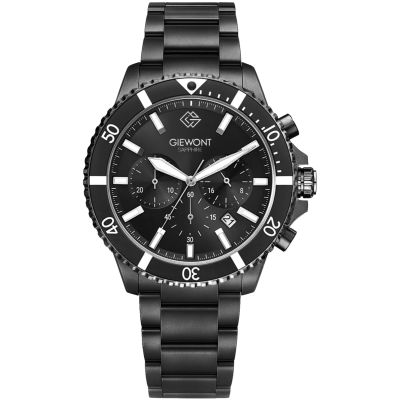 Giewont Herrenuhr Chronograph Saphir Schwarz GW3970-B4