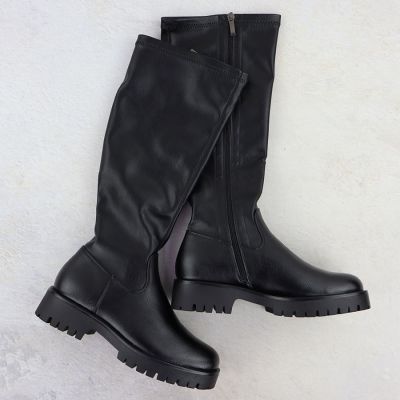 2. Damen-Plateau-Stiefel schwarz Potocki 25-12729