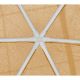 12. Sechseckiger Gartenpavillon 2x2x2x2,5 m mit Moskitonetz, beige