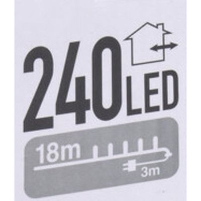 9. WEIHNACHTSLICHTER LICHTERKETTE 240 LED KALTWEISS
