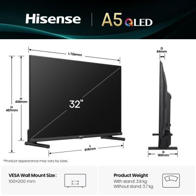 6. Hisense 32A5Q 81,3 cm (32") Full HD Smart TV Wi-Fi Schwarz