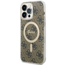 Guess IML 4G MagSafe Case für iPhone 15 Pro Max - Braun