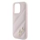 6. Karl Lagerfeld Diagonal Quilted Script Hülle für iPhone 15 Pro – Rosa