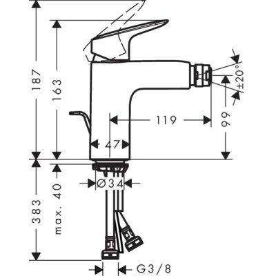 2. Logis 71200000 Bidet-Set mit Ablauf