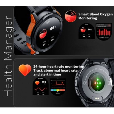 9. Herren-Smartwatch Rubicon RNCF26-1 SCHWARZ