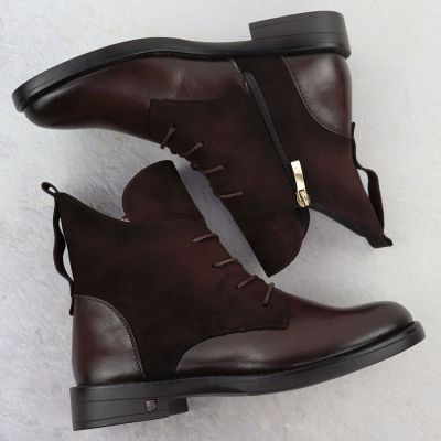14. Damen-Wildlederstiefeletten in Braun Potocki Z25-SZ12080