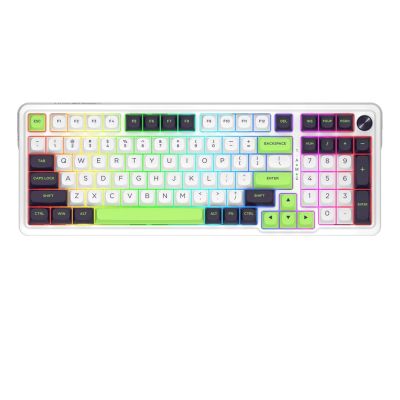 9. REDRAGON K686WBG-RGB-MAX Eisa Max Tastatur USB + RF Wireless + Bluetooth Weiß, Schwarz