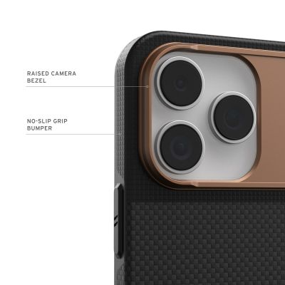 4. UAG Fibr Armr MagSafe - iPhone 17 Pro Hülle kompatibel mit MagSafe (Kevlar Graphit / Bronze)